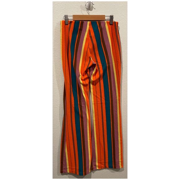 URBAN OUTFITTERS Bali Flare Leg Striped Retro Multicolor Pants - Picture 4 of 4
